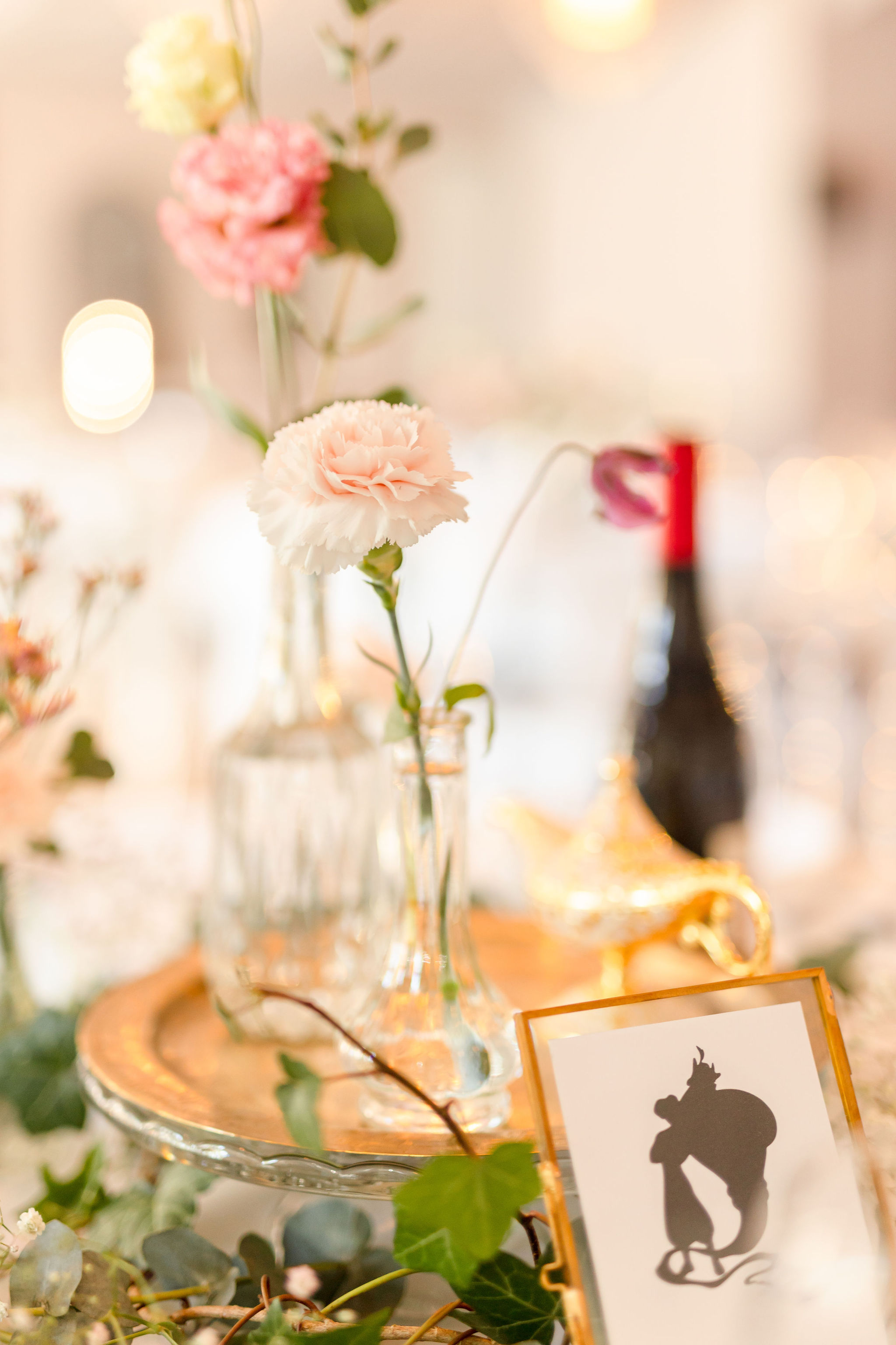 Mariage Princesse Mariage Disney Domaine de Brandois, L'Entre'Pôt Fleuriste Centre de table